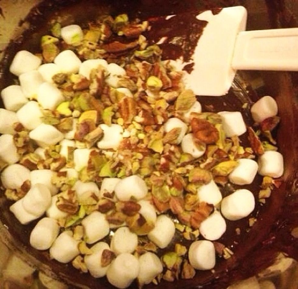 ..and the chopped nuts.