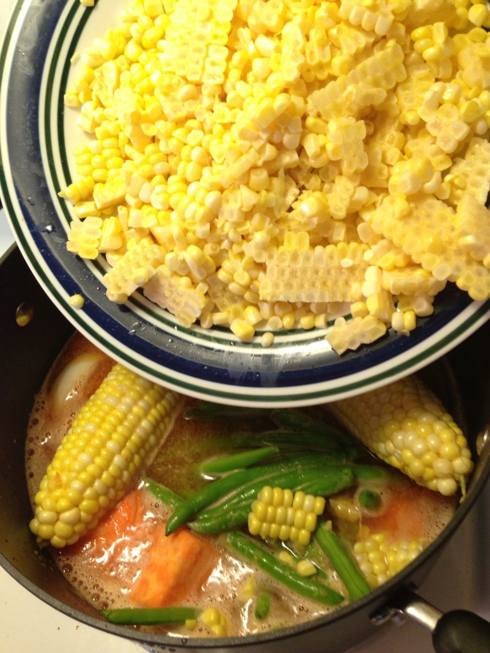 And the corn on the cob and the sliced corn