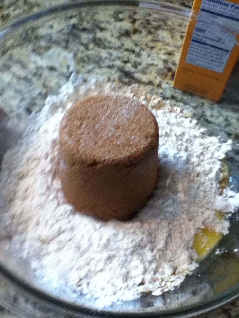 And the cup of brown sugar...