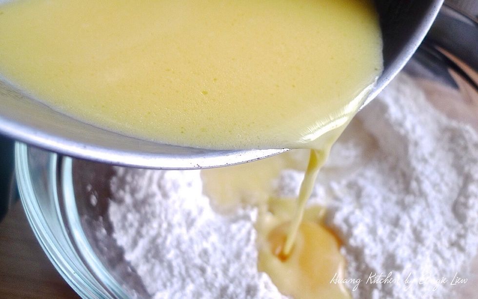 And the LUKEWARM milk mixture.