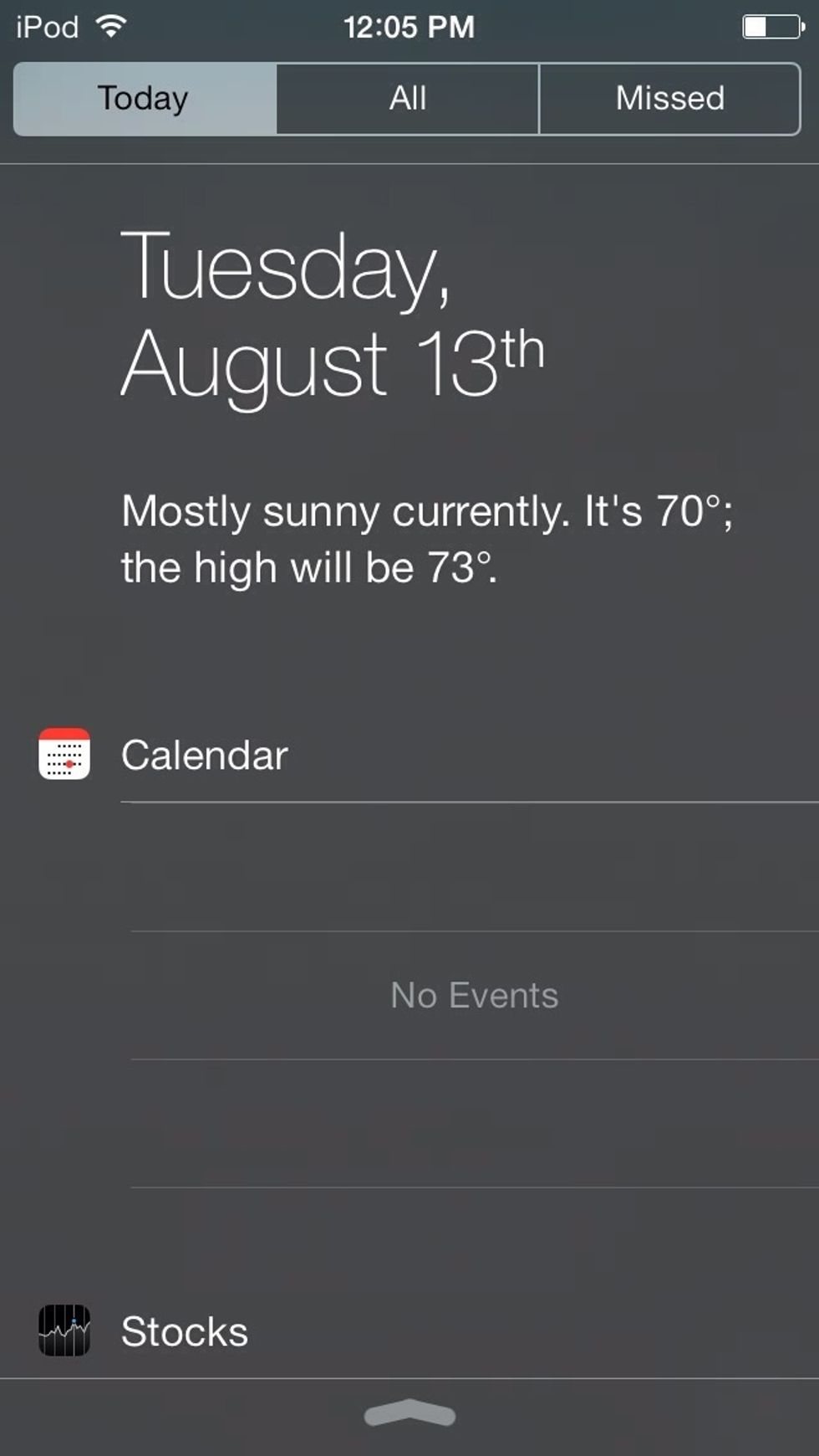 And the notification center from the lockscreen
