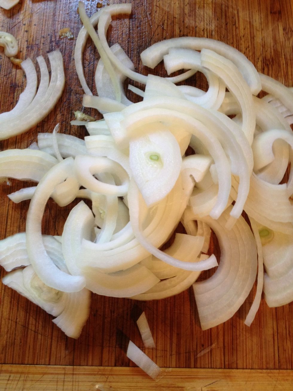 And the onions, don't slice the onions too thin or too thick.\u263a
