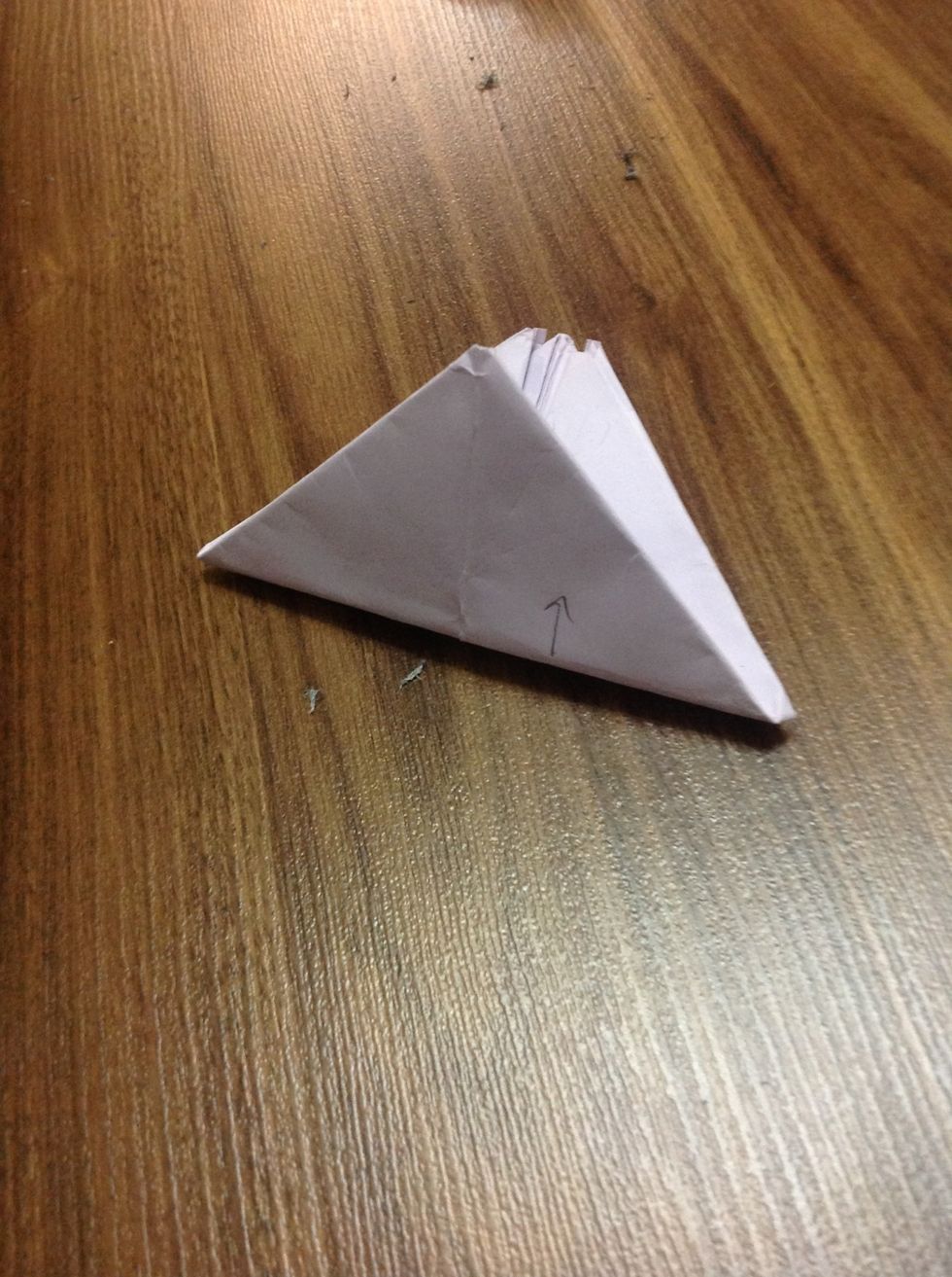 And the other corner. We now have a triangle