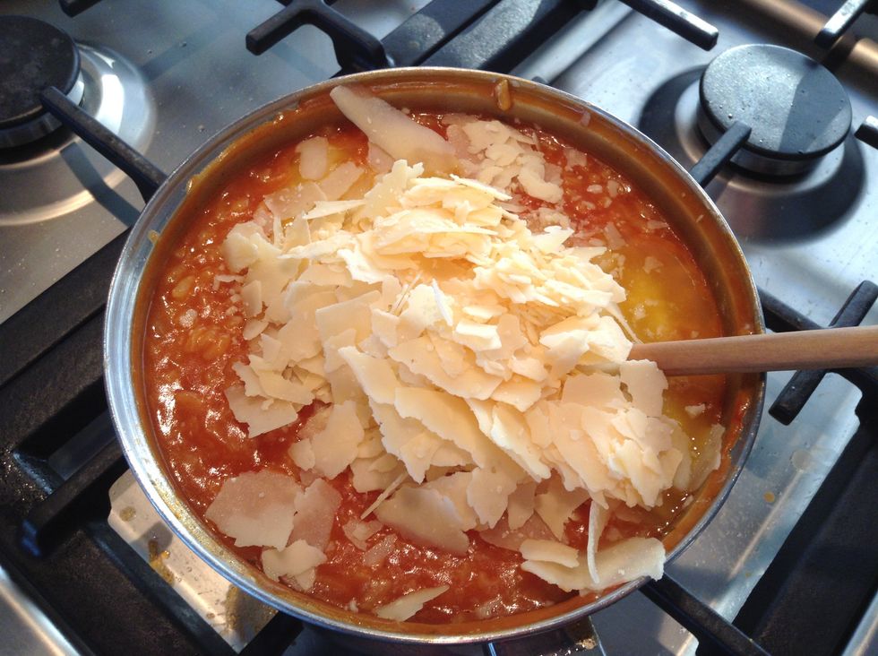and the parmesan cheese and stir it through.