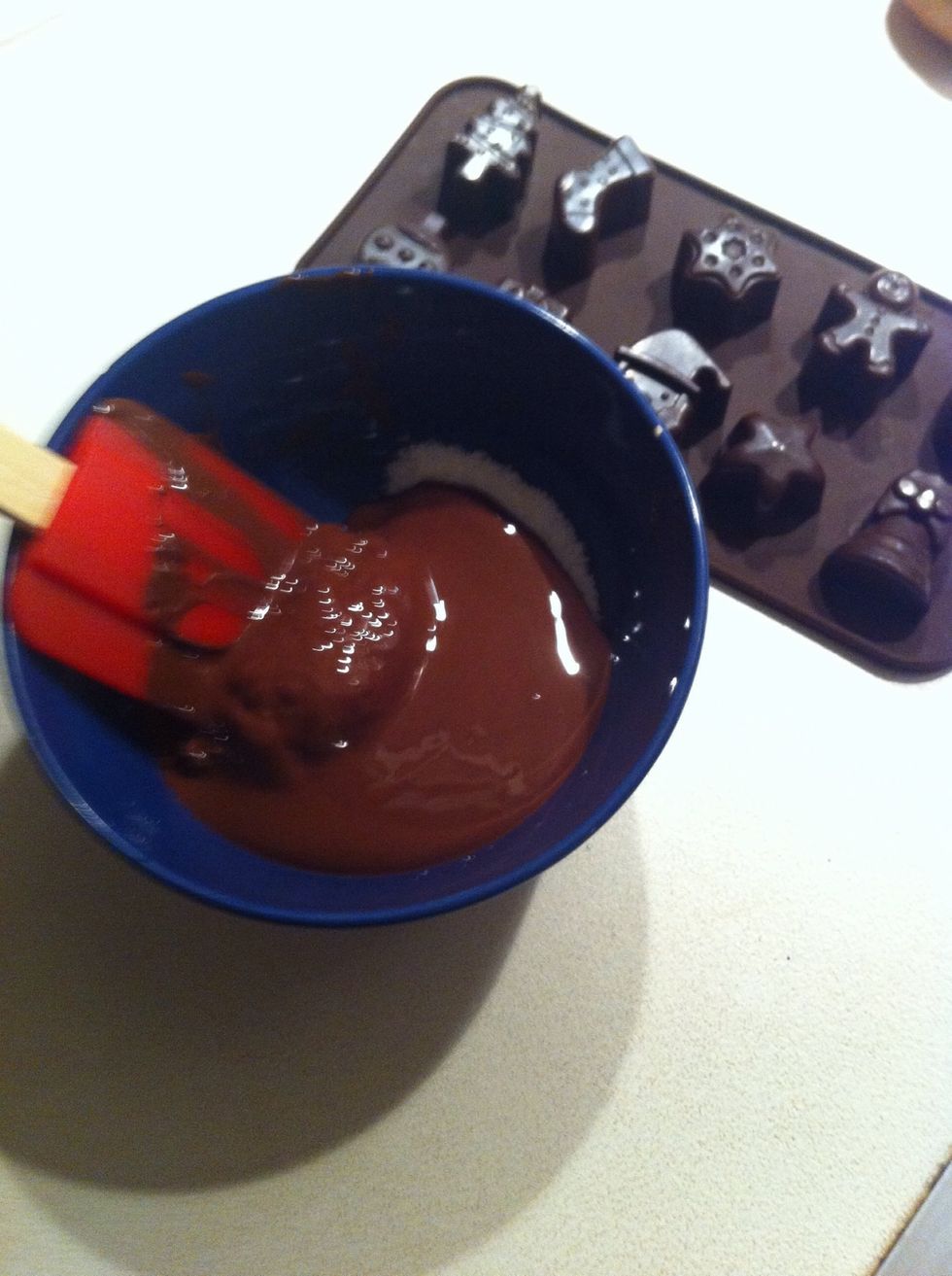 And the rest in another with the coconut. Mix well