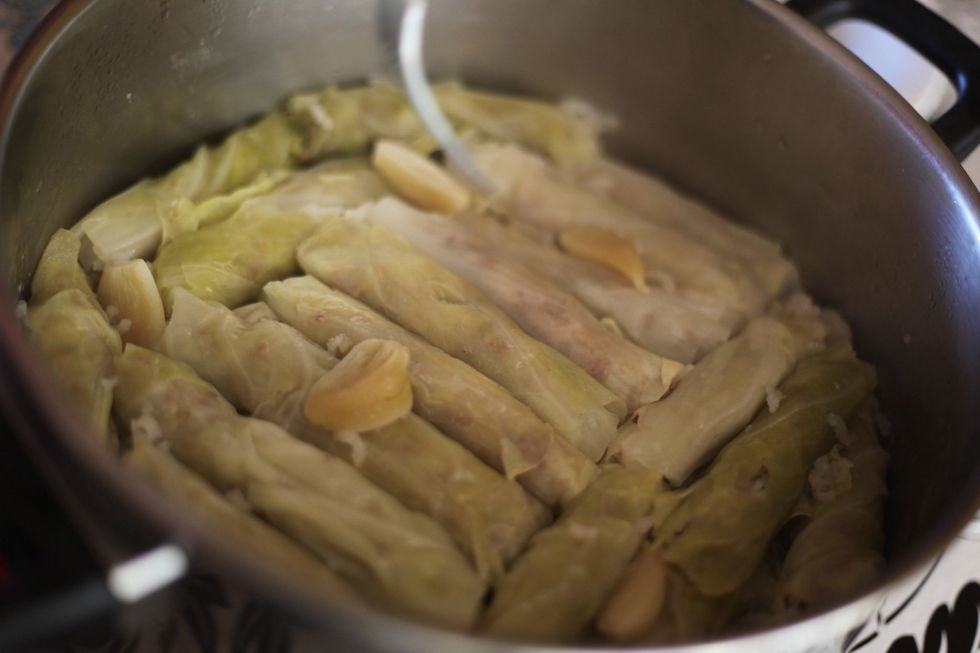 And the the stuffed cabbage