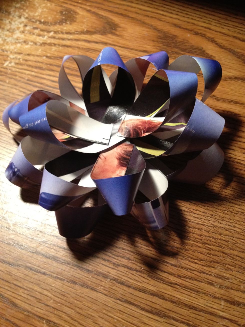 And the two after that. Your bow should look like this now.