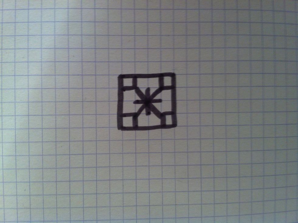 And then a cross in the middle