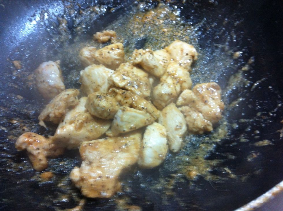 And then add your favorite seasoning and cook till water is almost all absorbed.