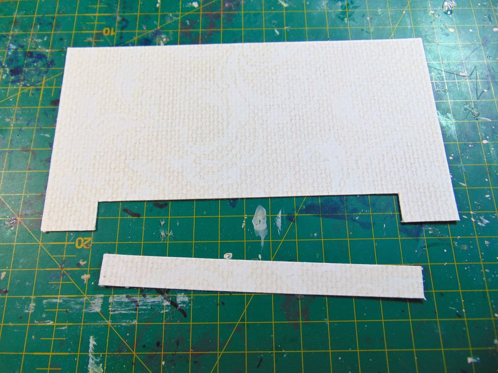 And then carefully measure and cut a piece to fit the top of the unit remembering to cut out the front to fit the shape where the door closes....