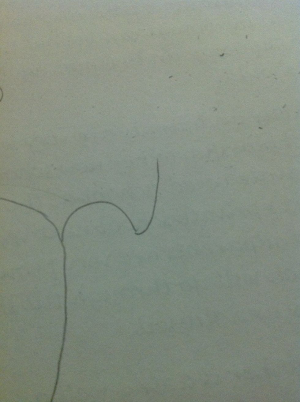 And then draw a curved line of that