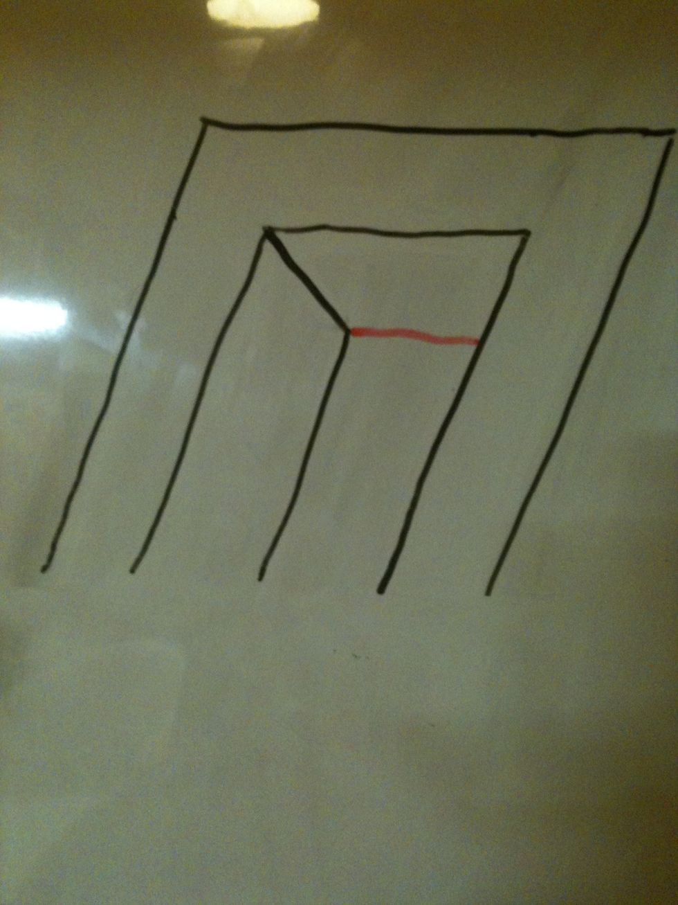 And then draw another line like so.