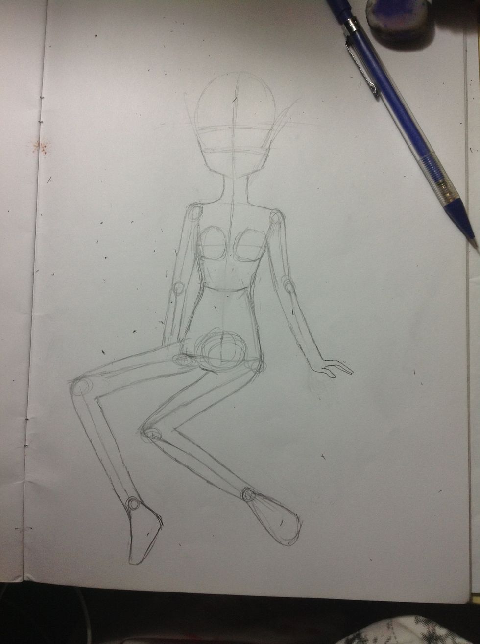 And then draw the body