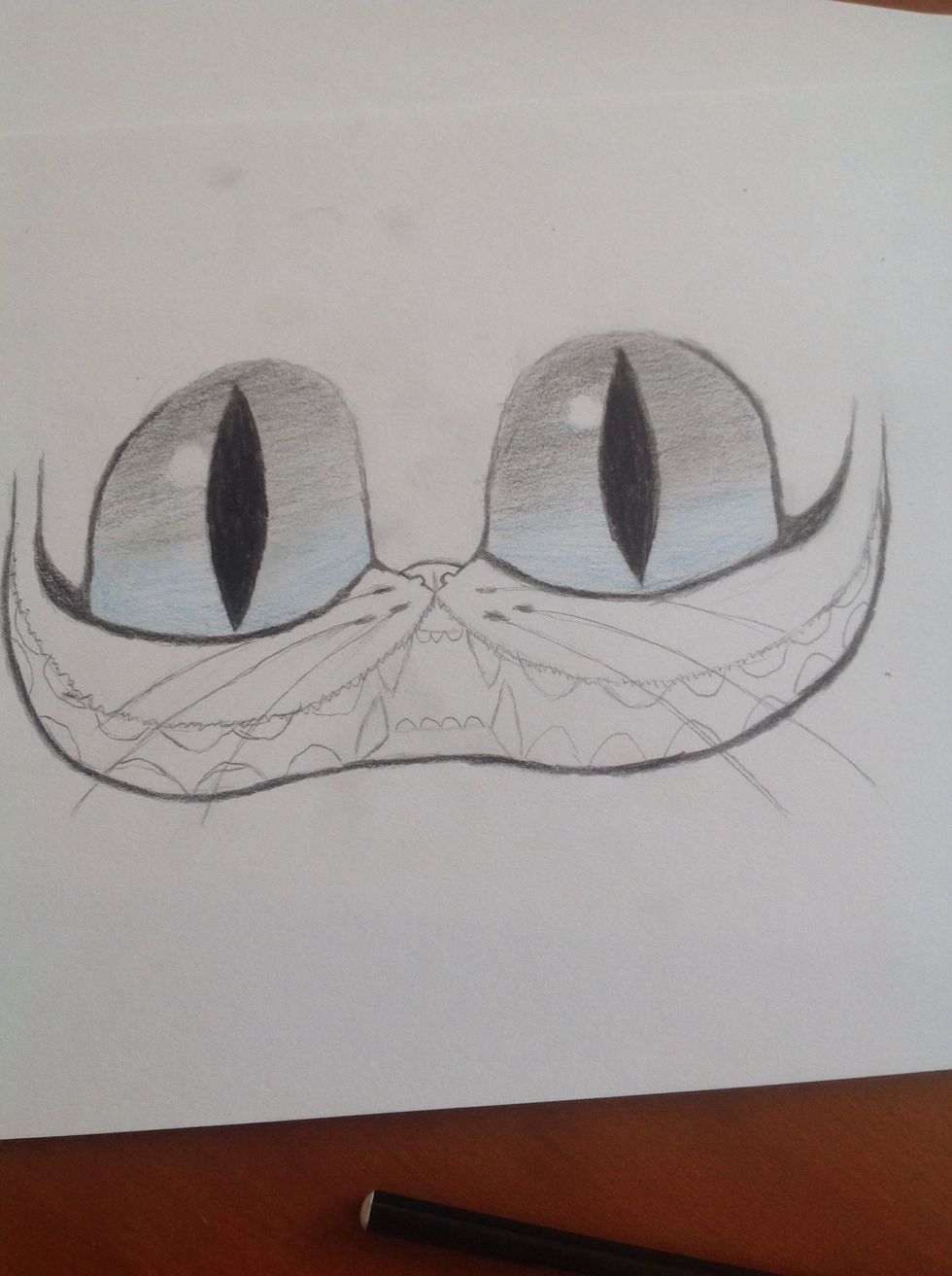 And then fill in the line on the bottom of the mouth.