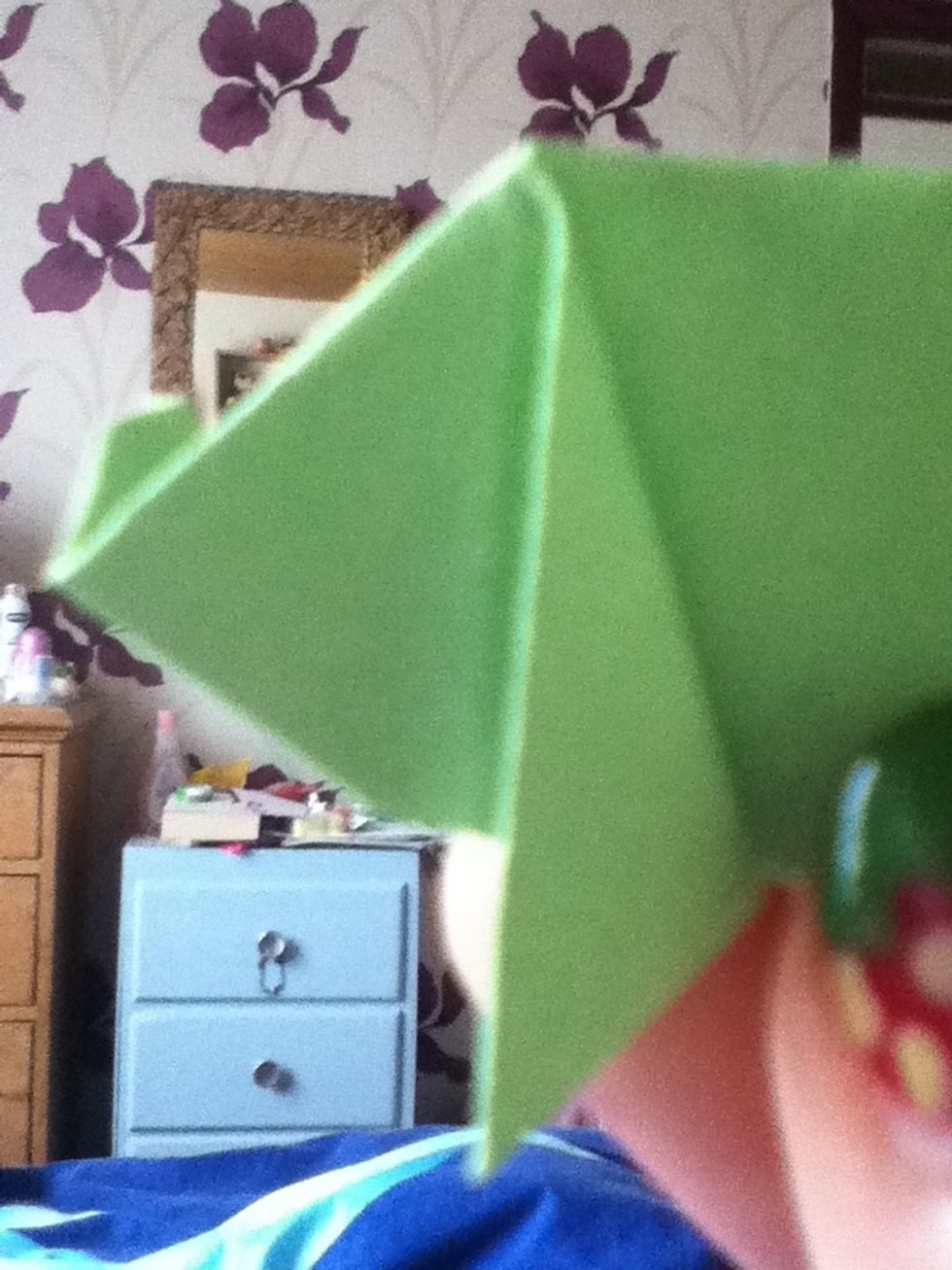 And then fold the corner in to make it less pointy.