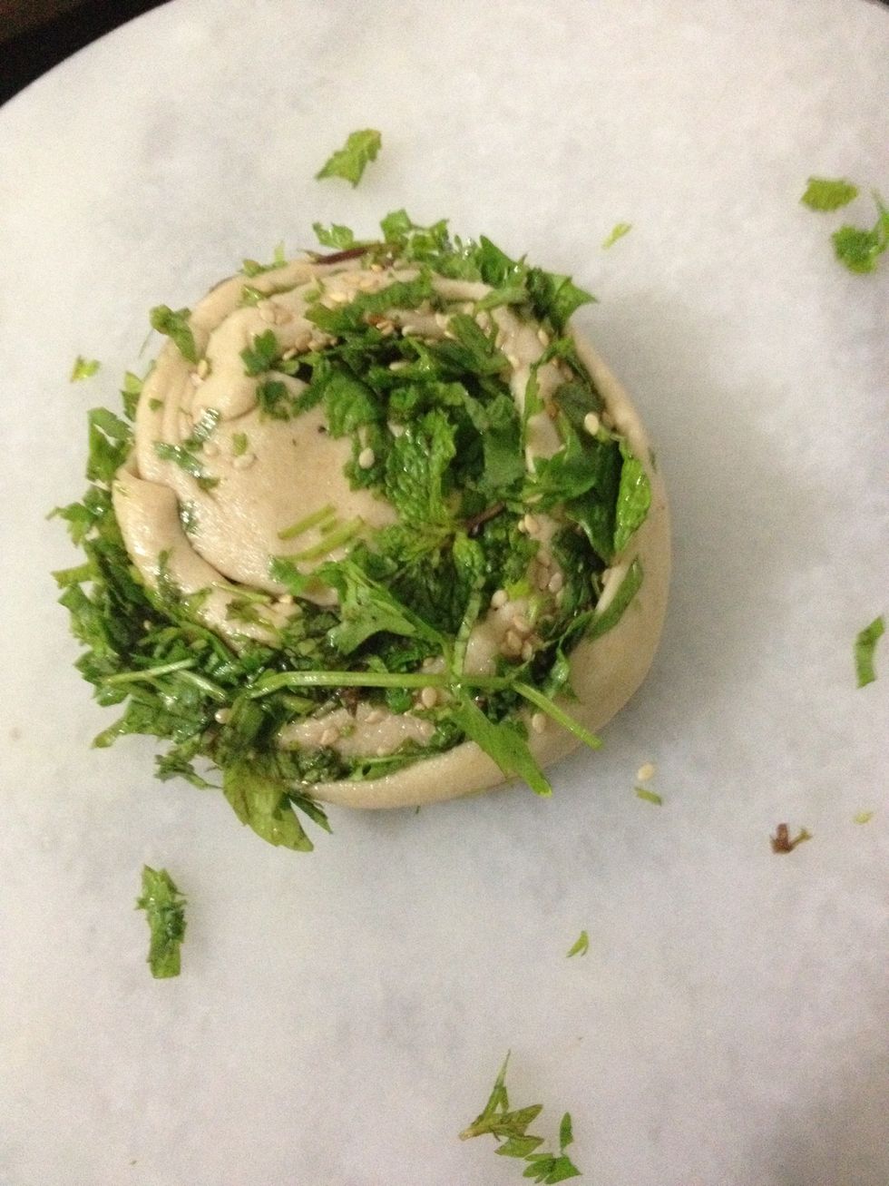 And then roll it as shown