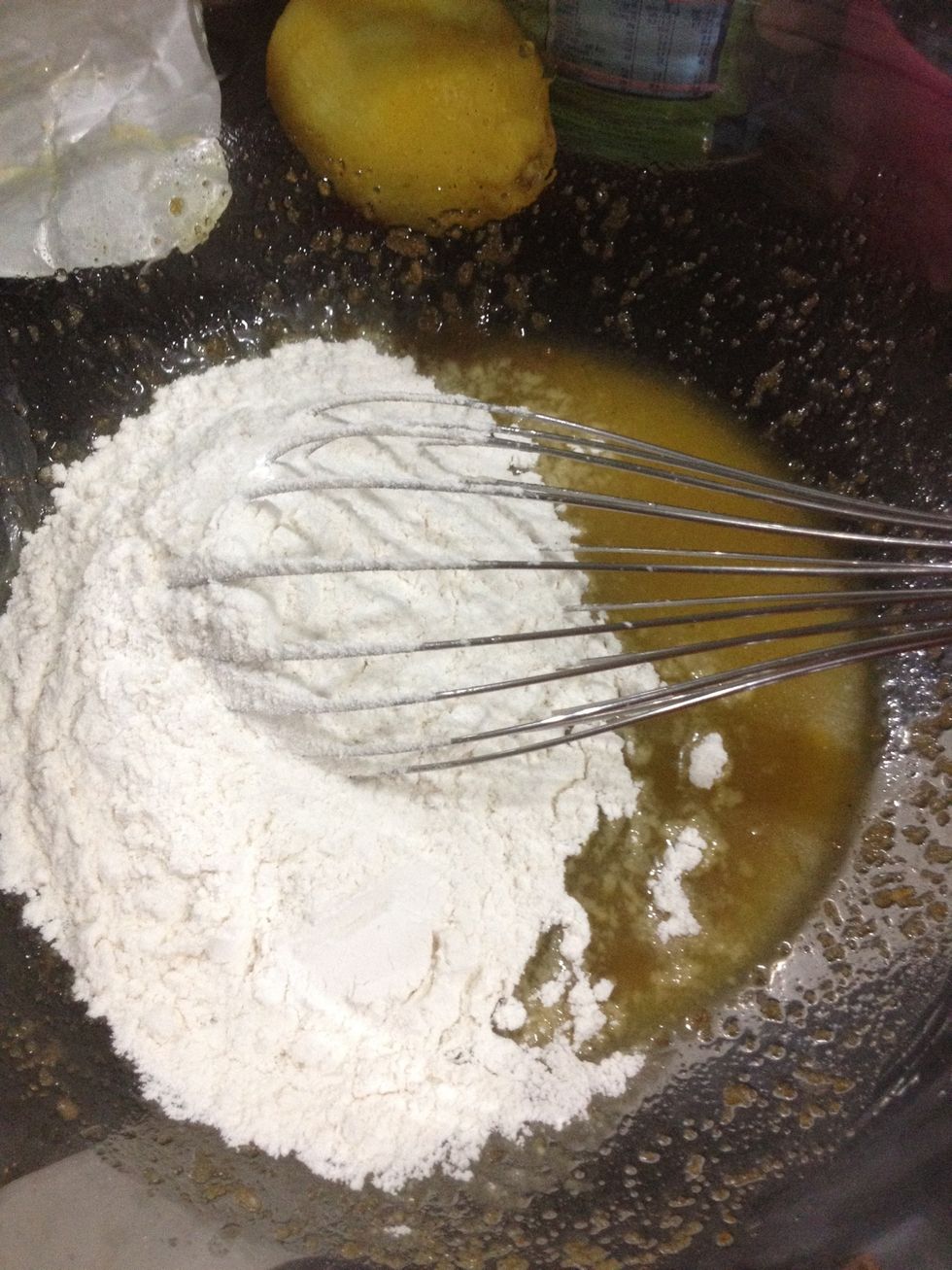 And then the flour.