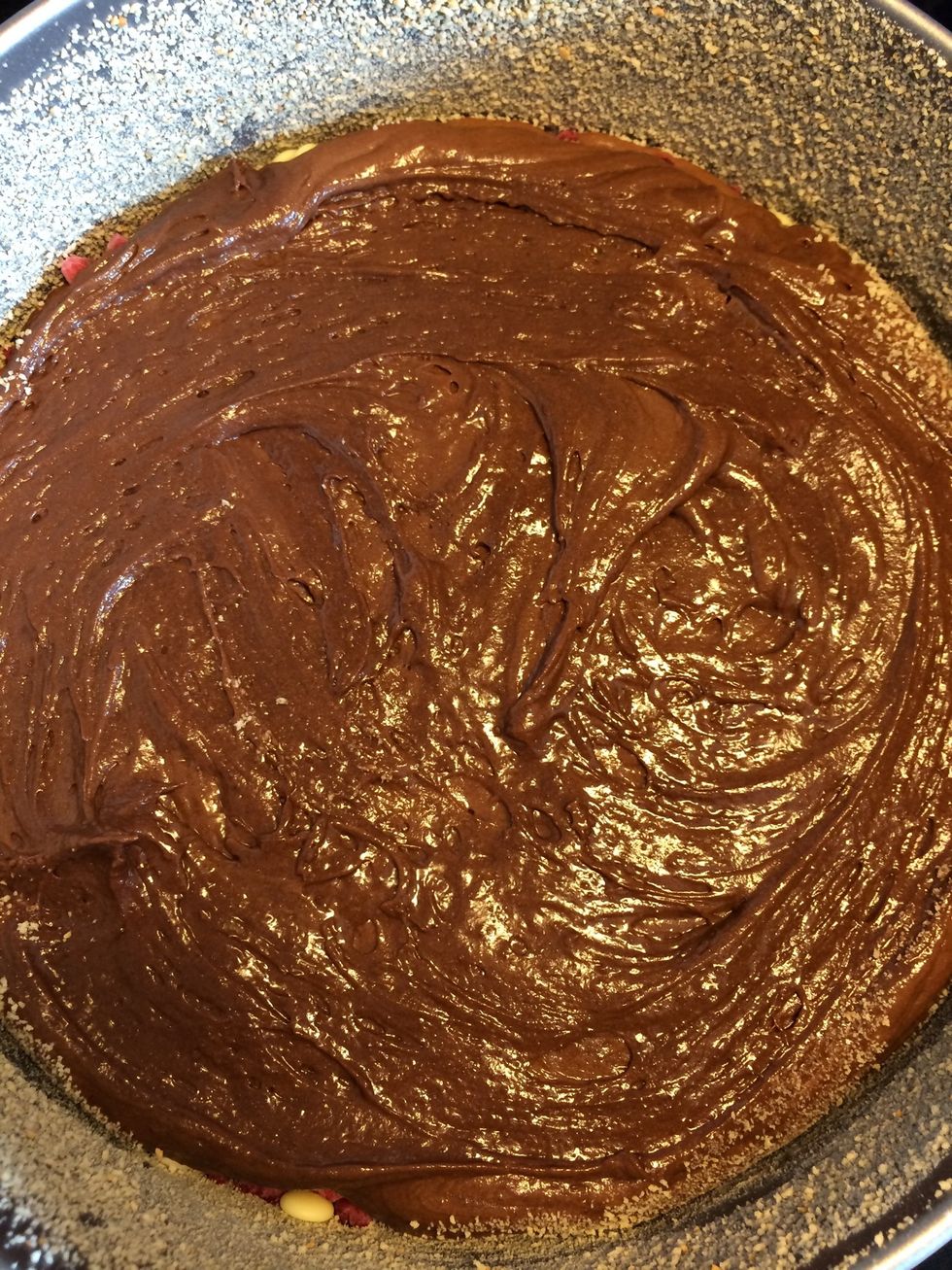 And then the rest of the dough on top.