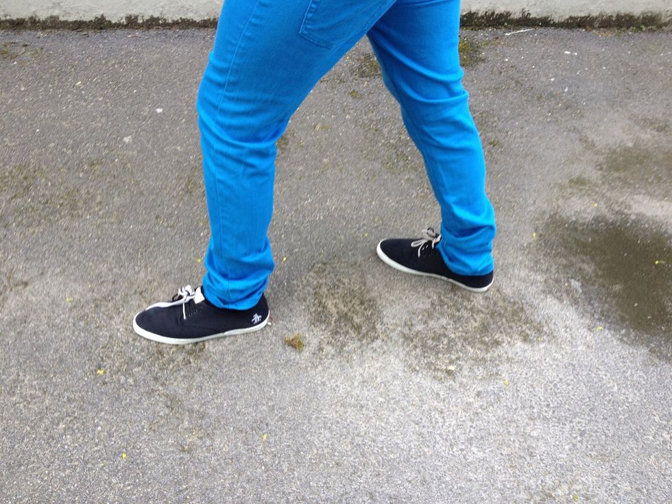 And then you go to the first step but you have your front foot back and back foot at front