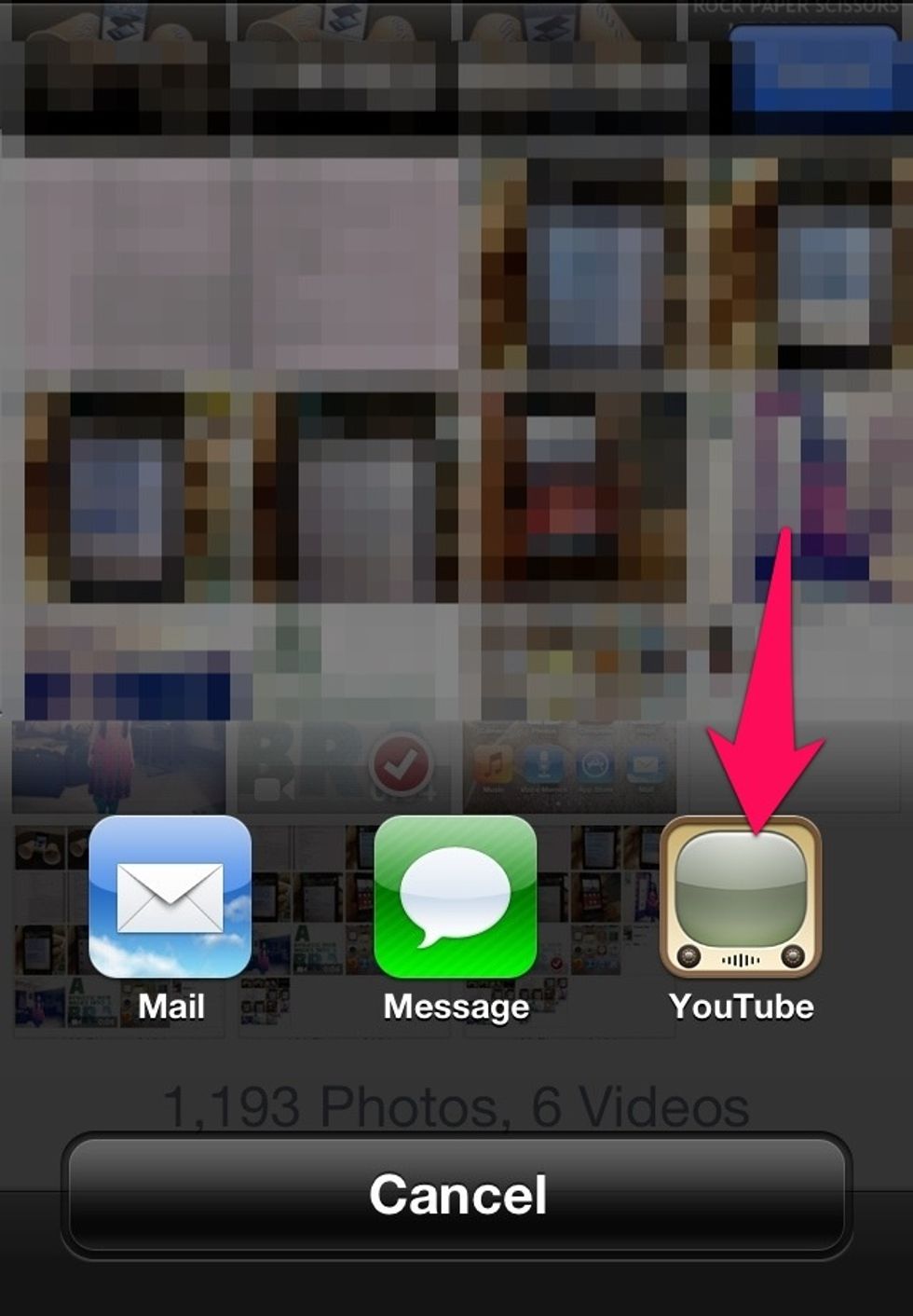 And there it is, the good old YouTube icon. Click on it