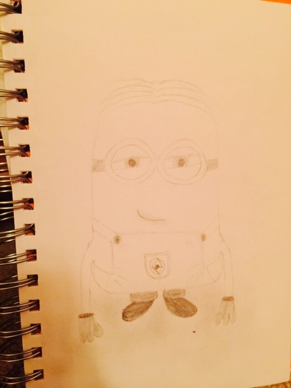 And there's your finished minion you can now colour it in \ud83d\ude18\ud83d\ude18