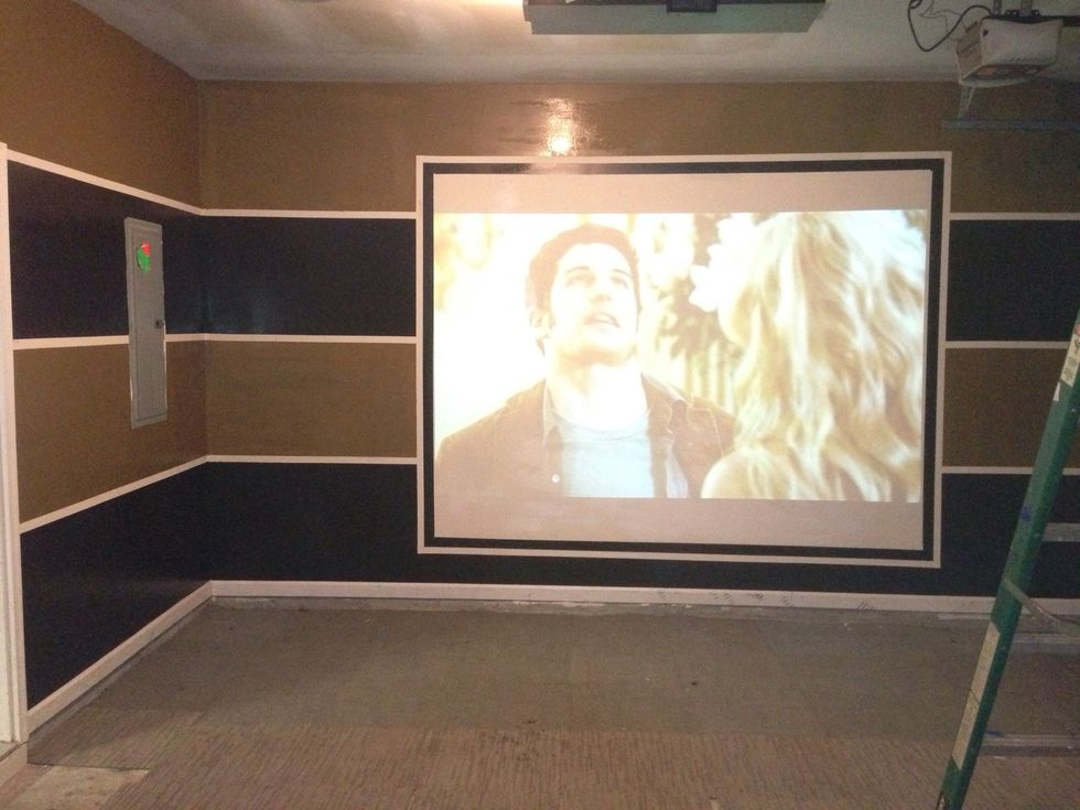 And there u go . A one day room makeover with a new play and movie area. Kid free inside the house.. And guess what ! You can still park the cars inside.