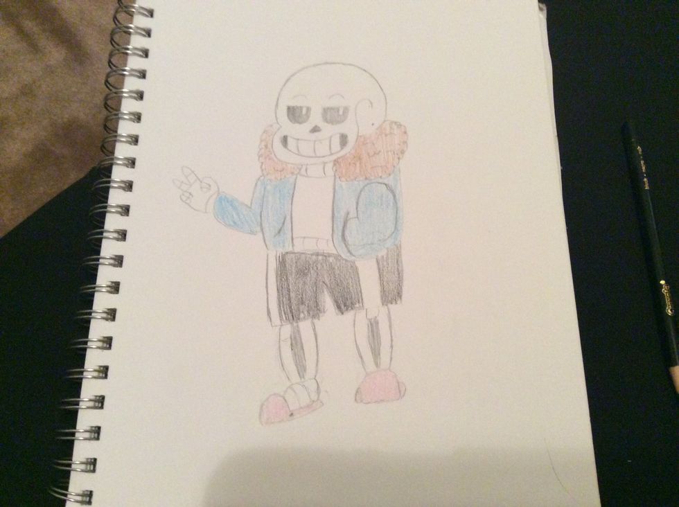 And there you go, your finally finished with Sans. You can add detail if you want and you can also add a background. I hope you enjoyed this tutorial. See ya later!!!