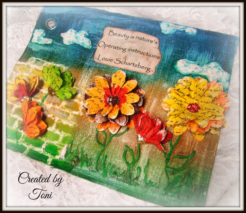 And there you have it... a quick little masterpiece... I want to say this took me probably 4 hours, mostly waiting around for items to dry.