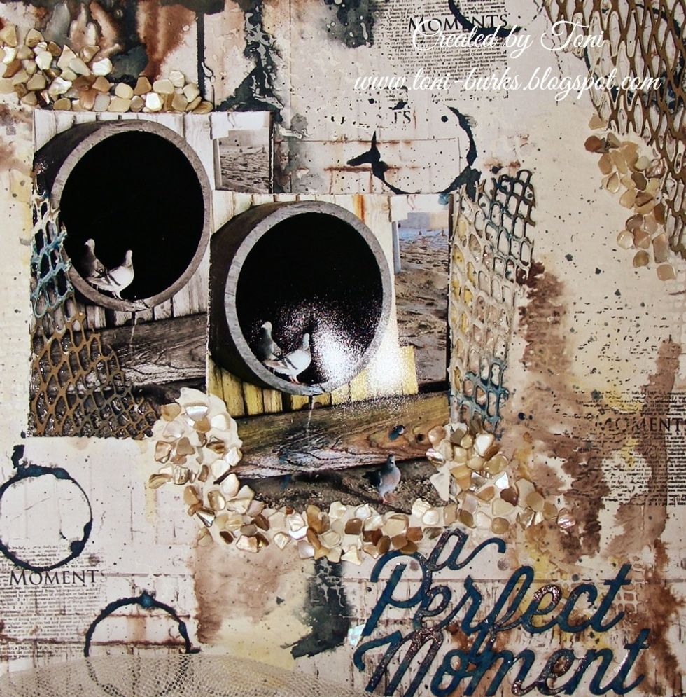 And there you have it, a very natural organic feel to your layout. Sometimes you don't need alot to give your photos that little extra touch on the layout.