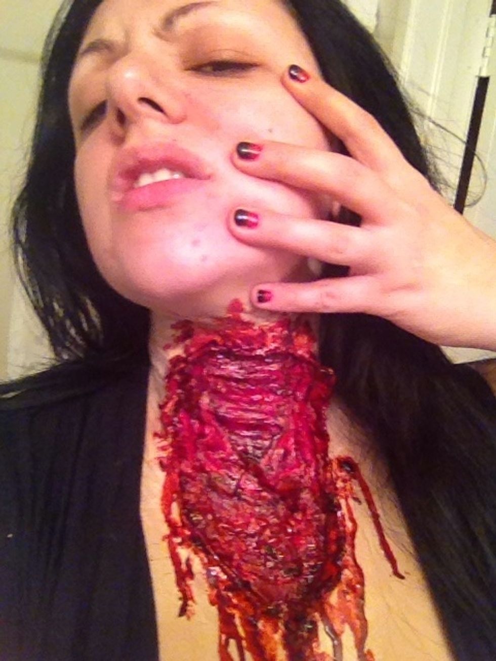 And there you have it! An awesome and cheap bloody costume!