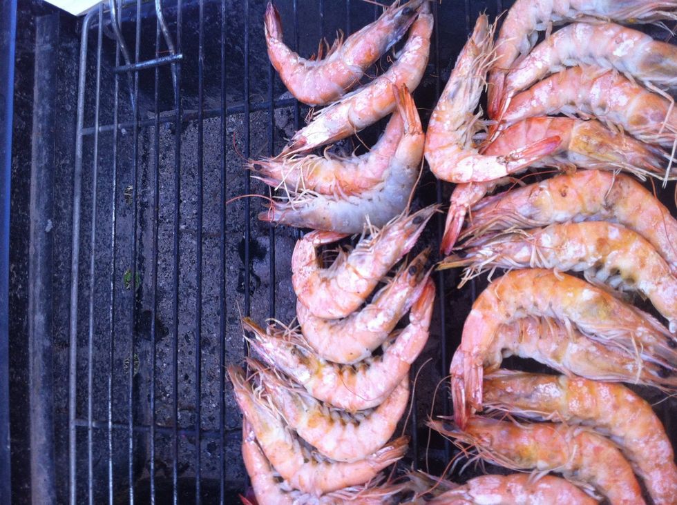 And there you have it , beautiful pink queen prawns