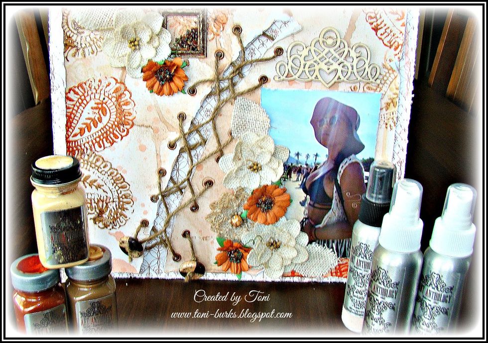 And there you have it.... I hope this has inspired you to use your paints with stamps... They add that pretty sparkle your looking for to enhance your projects. Have fun !