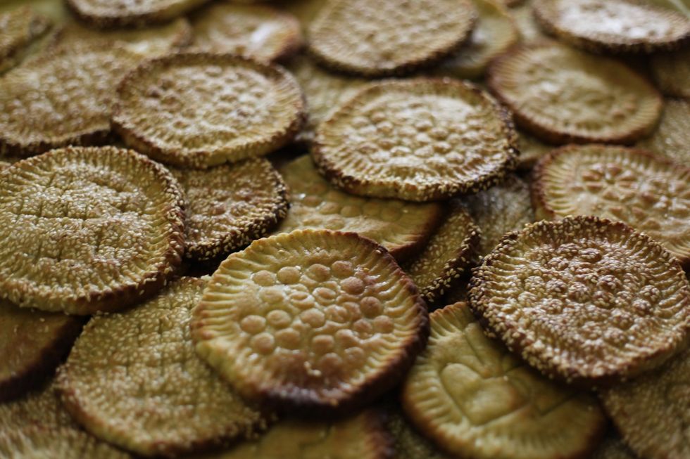 And this is what you get. A soft and crunchy biscuit to reflect any religious celebration. Oh did I mention, they're so delicioso!!! You can give them a milk wash if you like. Check next slide..