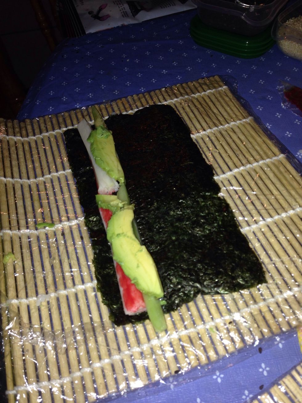 And this one the rice will be outside of the roll