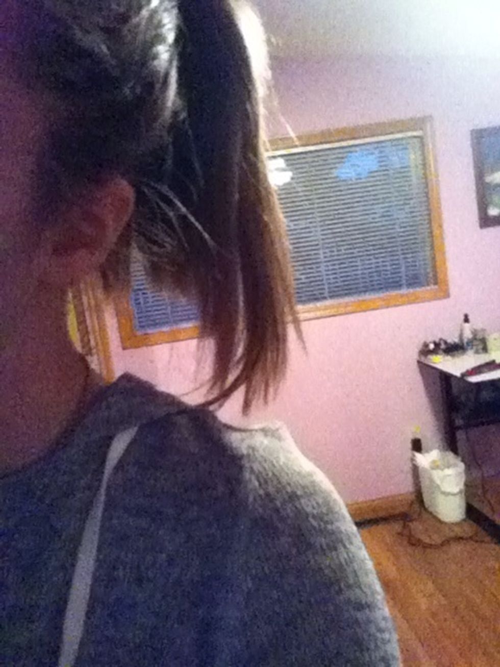 And tie your hair up either high medium or low. Depends on how you like your buns