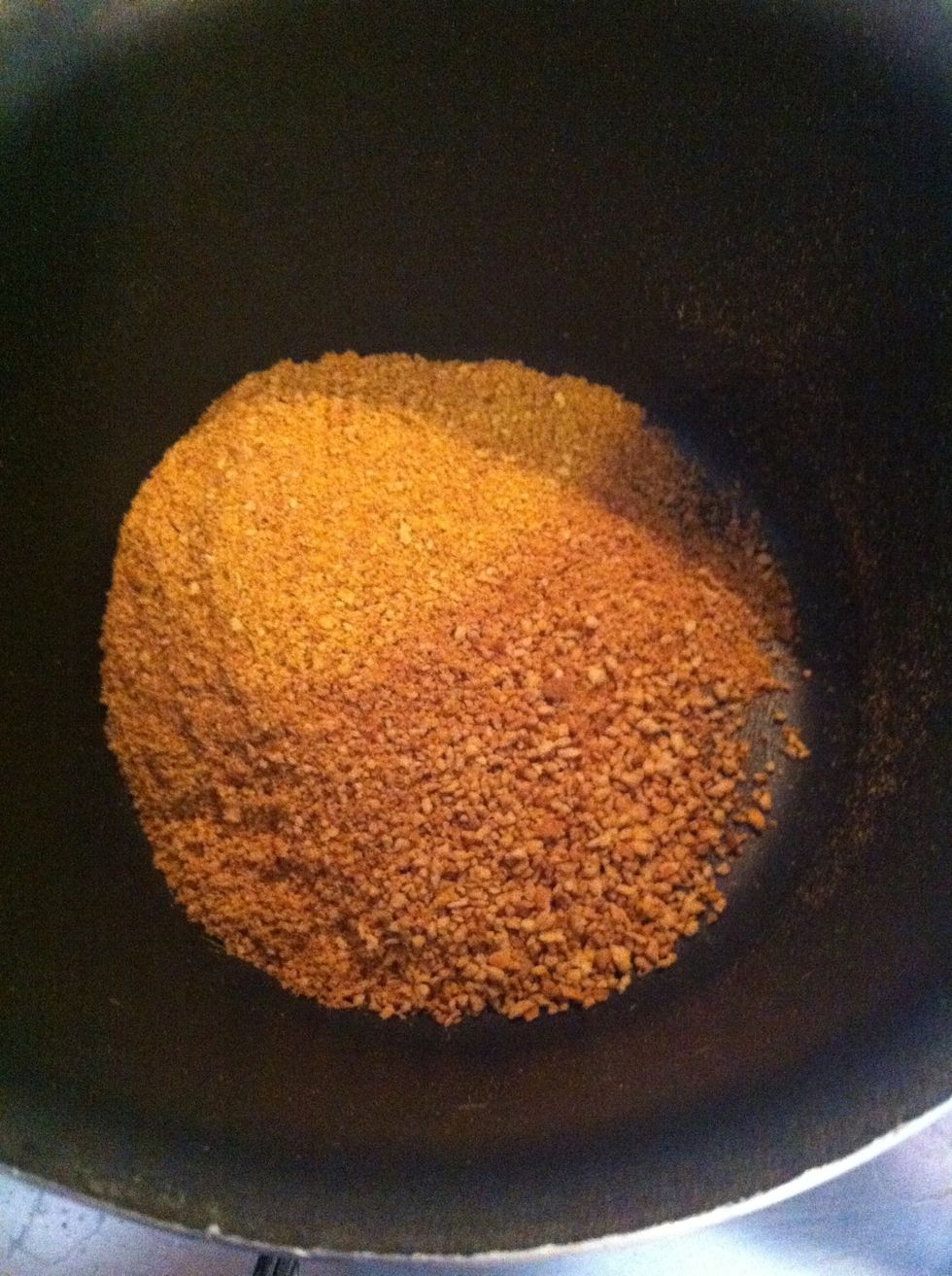... and toast until color turns into fine brown (this is called 'muddicata' in sicilian language)