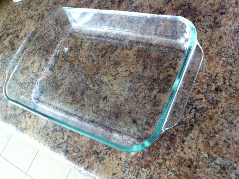 And two 8x10 baking dishes. Fill both baking dishes about halfway with water. Note: you can grab capped-off rain gutters or use the bath tub if your kids are older.