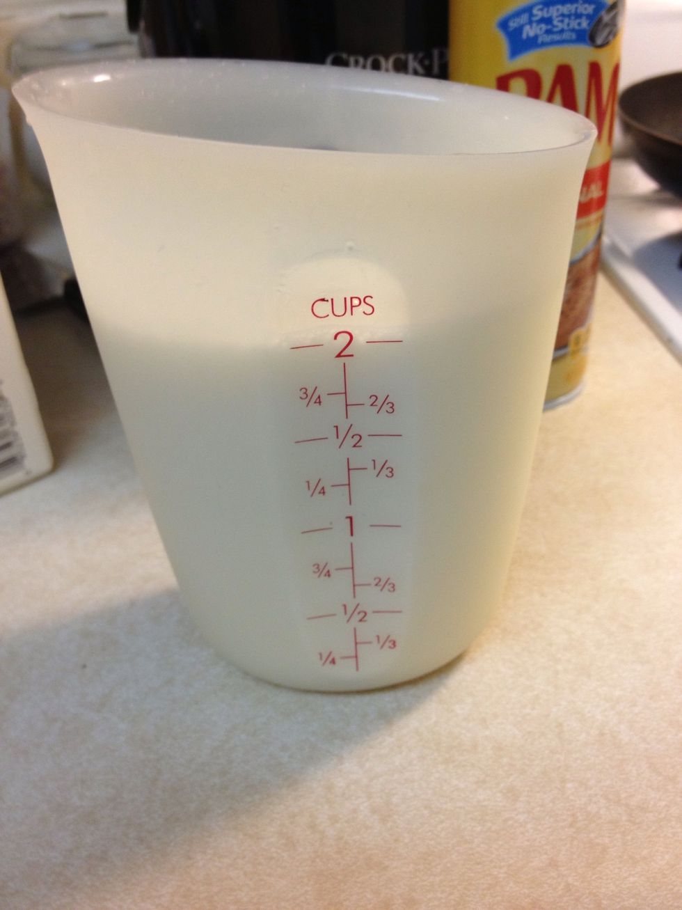 And two cups of milk or half and half.