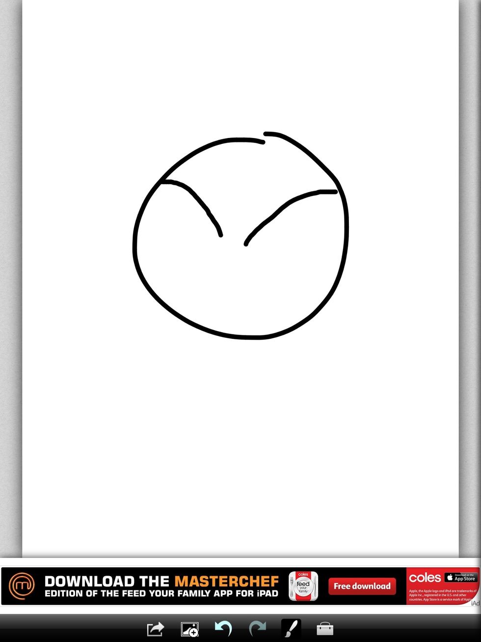 And two lines from the middle of the circle