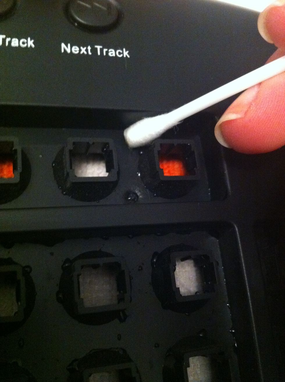 And use cotton swab for inside