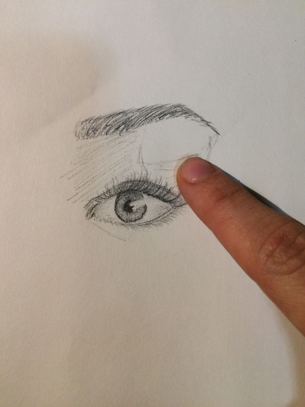 And use your finger to blend it out