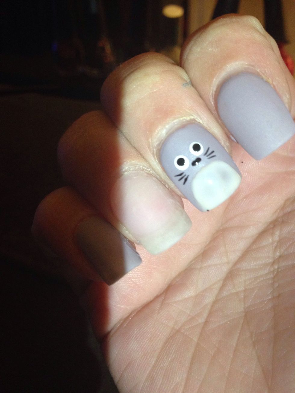 And using a thin brush add whiskers