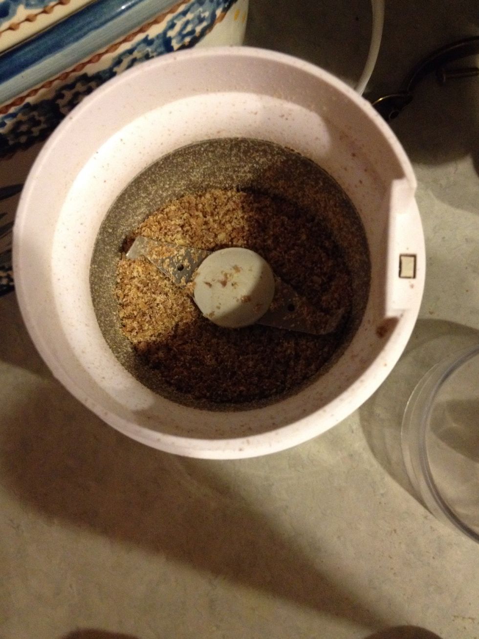 And voila! Ground flax seed!