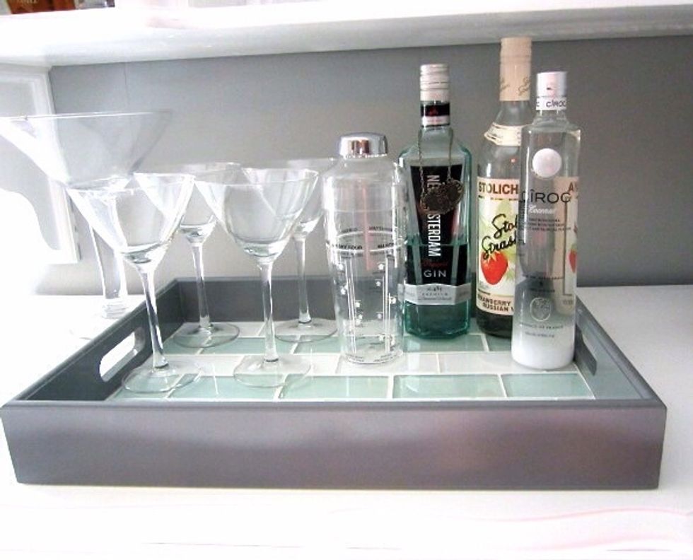 And voila! Super chic bar tray :)