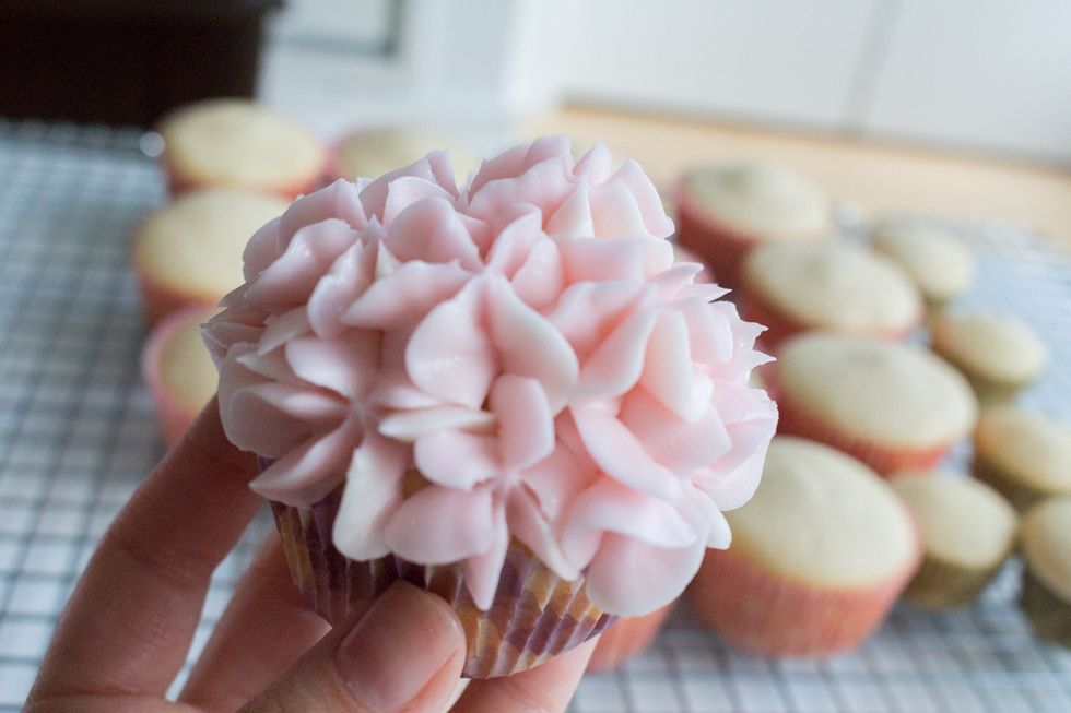 And voila you are done! For more pictures: http://annezca.blogspot.ca/2015/11/buttercream-hydrangea-cupcakes.html