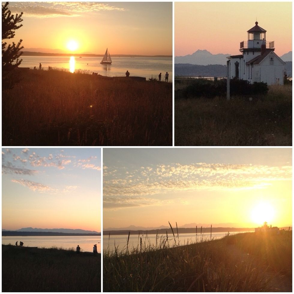 And watch the sun set on the shore in Discovery Park.