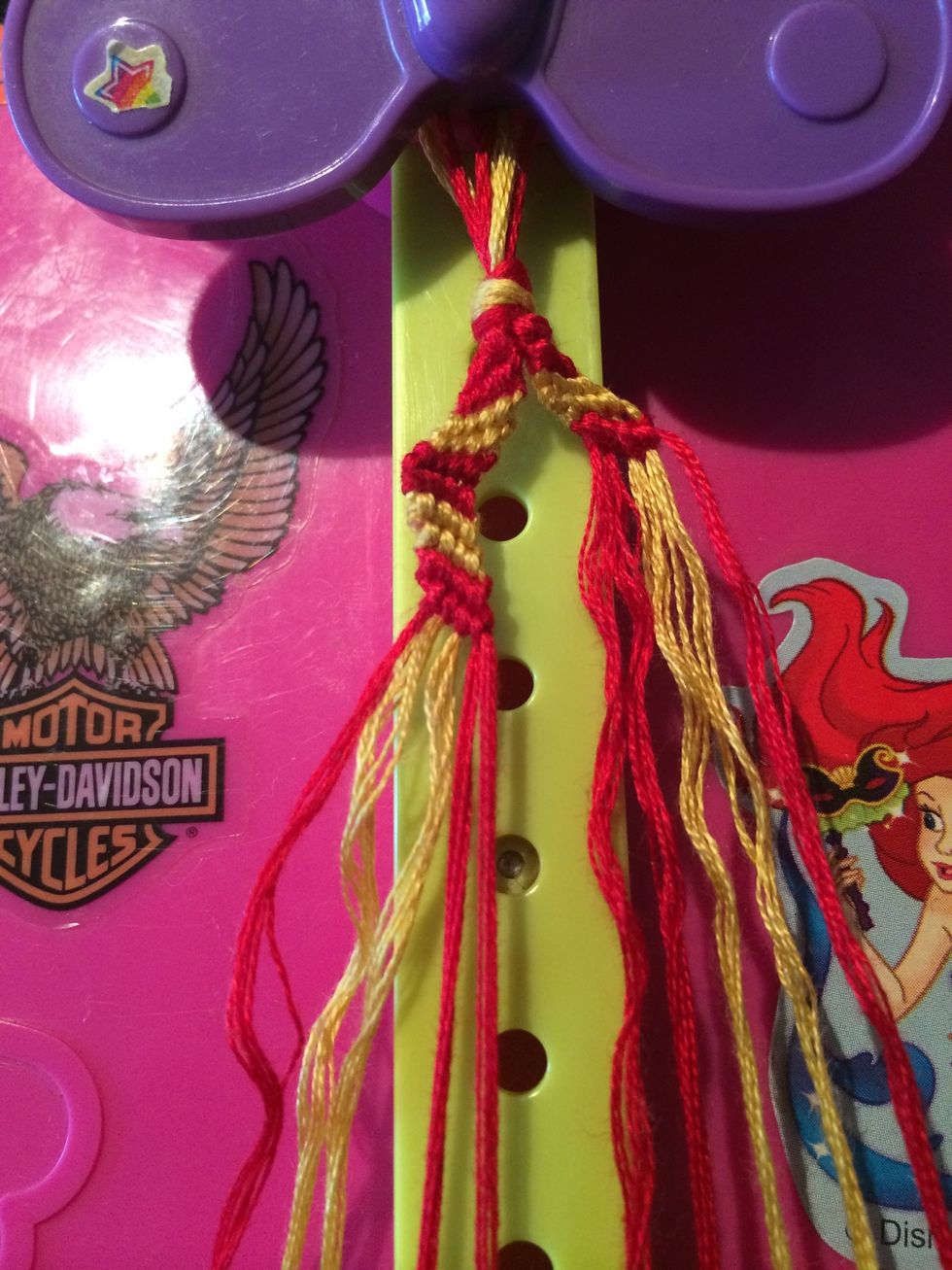 And we are finished with the last row. Time to work on the other side.