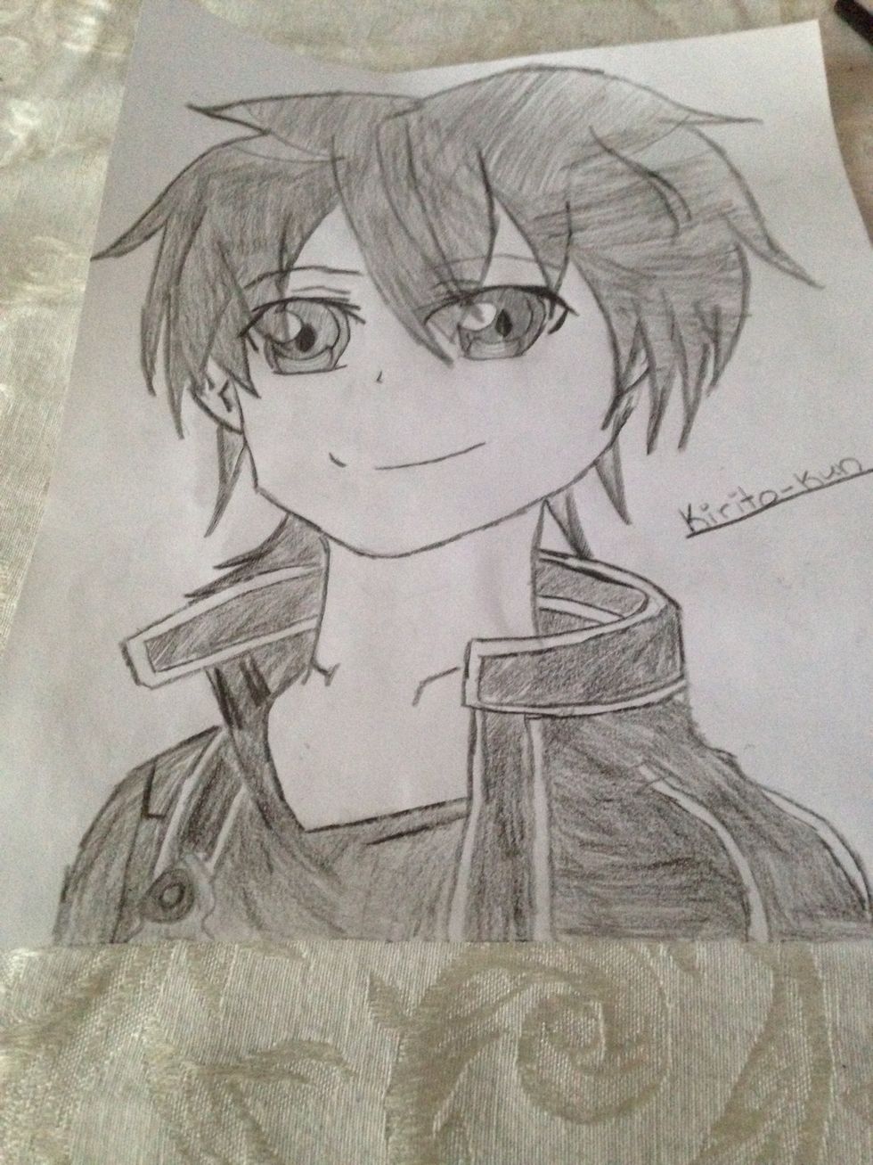 And we're done! I hope you enjoyed this guide on how to draw Kirito-Kun! ^-^