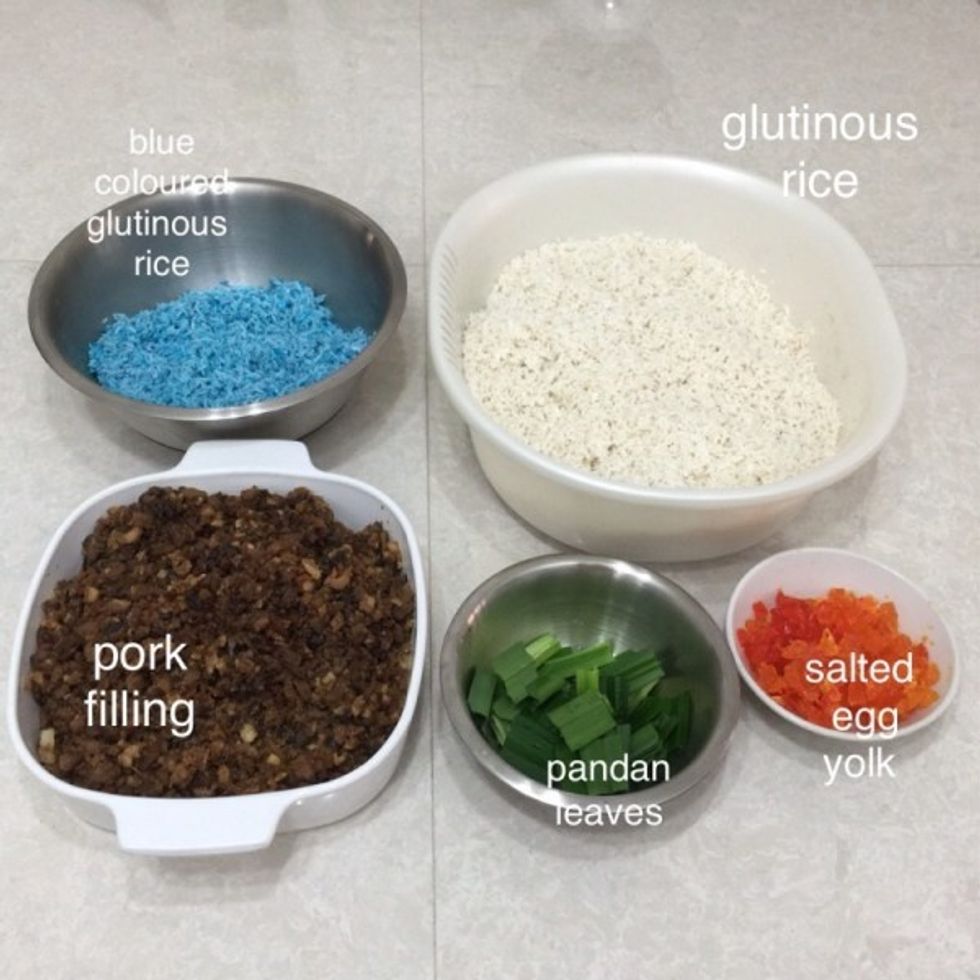 And we're ready to wrap the rice dumplings.