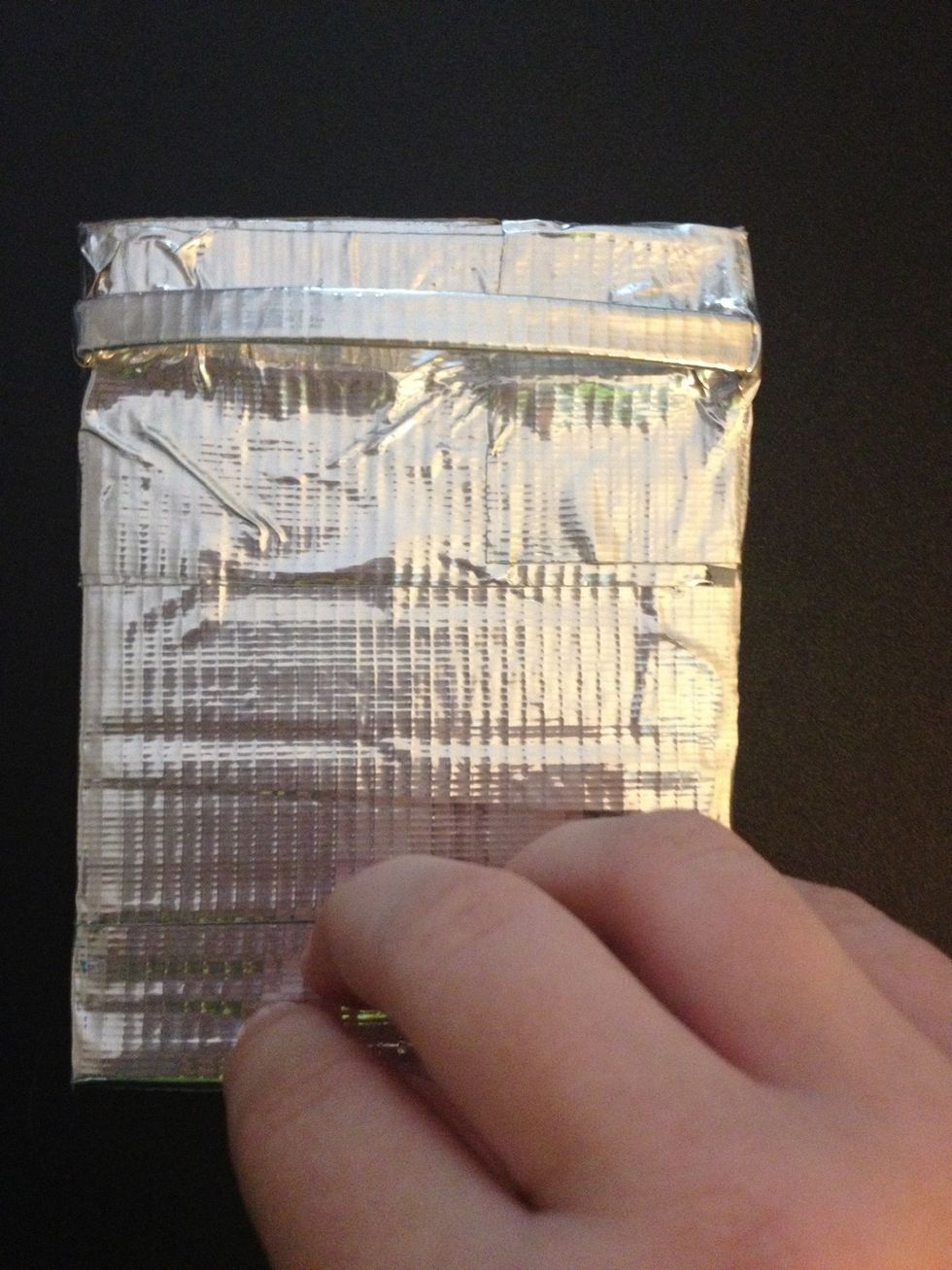 And wrap it around. Although the last step was rather difficult it will give the hook more support when you hang the "painting" up.